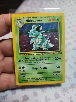 Nidoqueen 7/64 Jungle Holo HP WOTC 1999 Pokemon Card (Crease/Dent) - Image 1