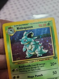 Nidoqueen 7/64 Jungle Holo HP WOTC 1999 Pokemon Card (Crease/Dent) - Image 3