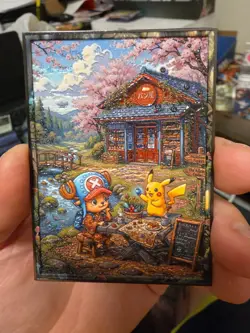 Chopper Pikachu One Piece Pokemon Bricked Metal Serialized Card 7/11 - Image 3