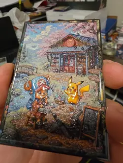 Chopper Pikachu One Piece Pokemon Bricked Metal Serialized Card 7/11 - Image 4