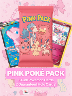Pink Mystery Pack: 5 Cutesy Pokemon Cards | rip365 Mystery Gift Bundle - Image 2