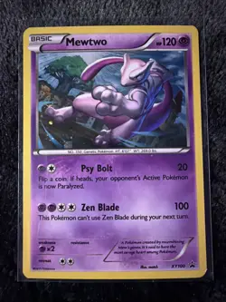 Pokemon TCG Mewtwo XY Black Star Promos Holo Card XY100 - Image 1