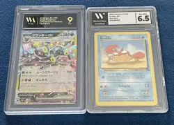 Pokemon TCG WAG/WCC Graded Cards Slab Lot of 2 - Various Sets 9, 6.5 - Image 1