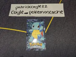 Squirtle 7 of 12 Die-Cut Embossed Pokemon Topps The First Movie (Blue Label) LP - Image 1