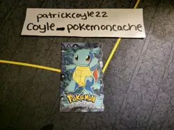 Squirtle 7 of 12 Die-Cut Embossed Pokemon Topps The First Movie (Blue Label) LP - Image 2