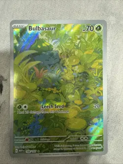 Pokemon Bulbasaur Sv: Scarlet & Violet 151 Illustration Rare Holo 166/165 70 HP - Image 1