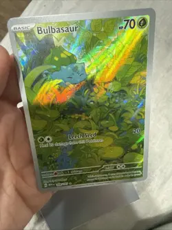 Pokemon Bulbasaur Sv: Scarlet & Violet 151 Illustration Rare Holo 166/165 70 HP - Image 3