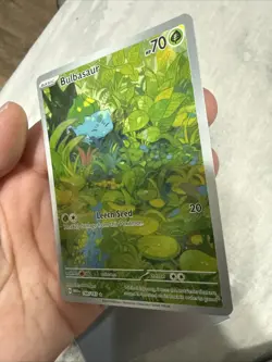 Pokemon Bulbasaur Sv: Scarlet & Violet 151 Illustration Rare Holo 166/165 70 HP - Image 4