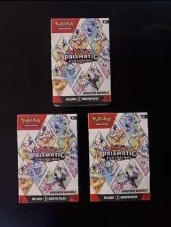 Pokemon TCG: Prismatic Evolutions Booster Bundle – Sealed Lot of 3 - Image 1