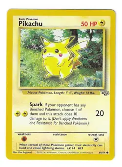 Pikachu 60/64 - Jungle - Regular - Unlimited - Pokemon TCG - WoTC - 1999 - LP - Image 1