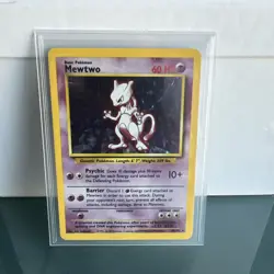 Pokemon Mewtwo TCG Base Set Holo Unlimited Rare Card 10/102 LP Condition - Image 1