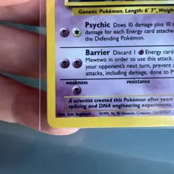 Pokemon Mewtwo TCG Base Set Holo Unlimited Rare Card 10/102 LP Condition - Image 5