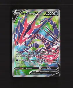 Eternatus V SWSH044 Sword & Shield FA Black Star Promo Holo Pokemon Card NM - Image 1
