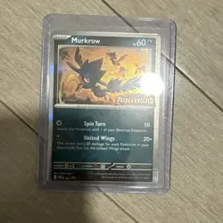 Pokemon Paldea Evolved Prerelease Black Star Promo Holo Murkrow SVP021 NM - Image 1