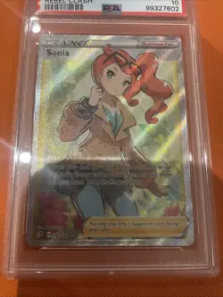 2020 Pokemon Rebel Clash Sonia #192 PSA 10 Gem Mint Full Art Trainer - Image 4