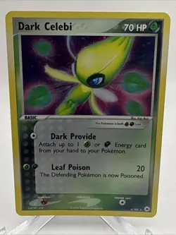 Dark Celebi 4/101 Holo Rare EX Hidden Legends Pokemon TCG (Authentic, Excellent) - Image 1