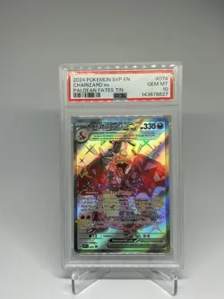2024 Pokemon SvP EN-SV Paldean Fates Tin - Charizard Ex 074 GEM MT 10 - Image 1