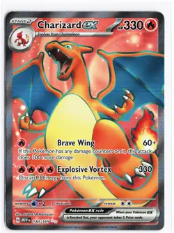 Pokemon Charizard ex Ultra Rare Holofoil MEW 183/165 NM - Image 1