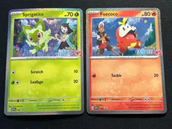 Sprigatito 191 & Fuecoco 192 Horizons Stamped Black Star Promo Set Pokemon NM - Image 1