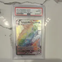Pokemon Gyarados VMAX Secret Rare 207/203 Evolving Skies PSA 10 Holo - Image 1