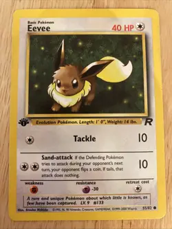 Pokemon TCG Eevee Team Rocket #55 Common 1st Edition - Image 1