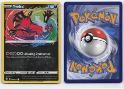 YVELTAL 046/072 AMAZING RARE SHINING FATES POKEMON LIGHTLY PLAYED - Image 4