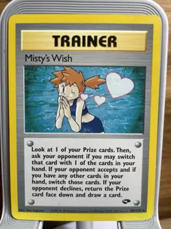 Misty's Wish 108/132 Gym Challenge Non Holo Rare Pokemon TCG 2000 - Image 1