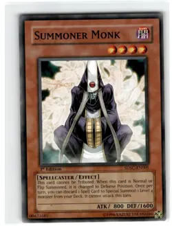 Yu-Gi-Oh! Summoner Monk Common SDSC-EN005 Moderately Played 1st Edition - Image 1