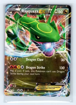 2015 Pokemon ROARING SKIES RAYQUAZA EX FULL ART HOLO 60/108! LP - Image 1