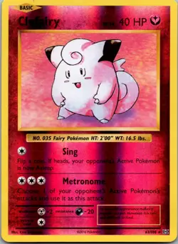 Clefairy 63/108 - XY - Evolutions Holo Rare Pokemon TCG NM - Image 1