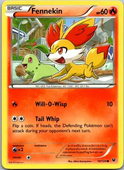 Fennekin (10) 10/124 - XY - Fates Collide Common Pokemon TCG NM - Image 1