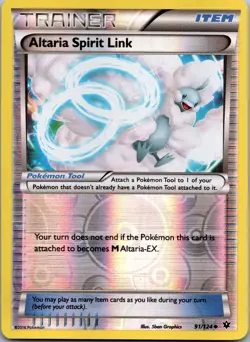 Altaria Spirit Link 91/124 - XY - Fates Collide Pokemon Uncommon NM Reverse Holo - Image 1