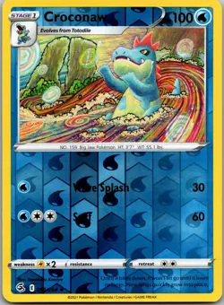 Croconaw 056/264 - SWSH08: Fusion Strike Pokemon Uncommon NM Reverse Holo - Image 1