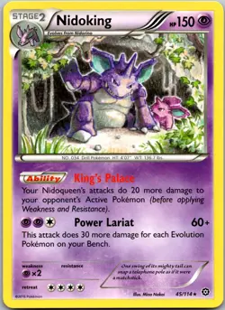 Nidoking 45/114 - XY - Steam Siege Pokemon LP - Image 1