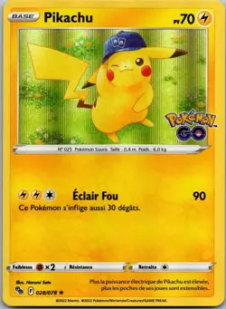 Pikachu (28) 028/078 - Pokemon GO Pokemon TCG NM Holofoil - Image 1