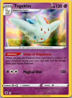 Togekiss 057/189 - SWSH10: Astral Radiance Pokemon TCG NM Holofoil - Image 1