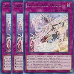 Yugioh - Solfachord Musica x 3 - Rare - 1st Edition - Free Holographic Card - Image 1