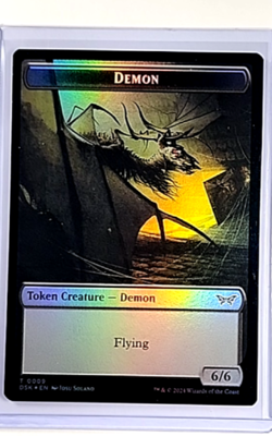 2024 MTG Magic The Gathering DSK Duskmourn Foil Token #9/18 Demon Manifest - Image 1