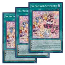 Yugioh - Solfachord Symphony x 3 - 1st Edition NM - Plus Free Holographic Card - Image 1