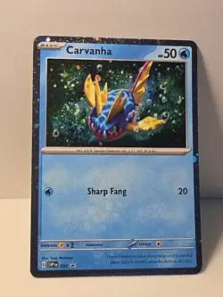Carvanha 093 Scarlet & Violet Cosmos Holo Promo Pokemon TCG NM (Double Swirl) - Image 2