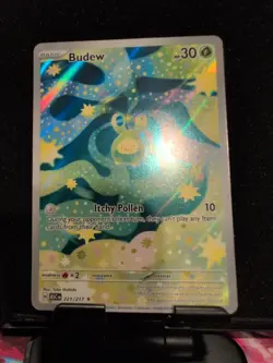 Tch Pokemon Ascended Heroes Budew 221/217 Illustration Rare NM Pack Fresh 🔥 - Image 2