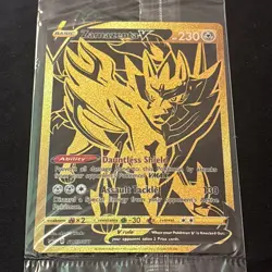 SEALED SWSH077 Zamazenta V Black & Gold Full Art Pokemon TCG Promo Card - Image 2