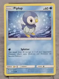 Pokemon Card TCG Piplup Sun & Moon Ultra Prism 31/156 - Image 1