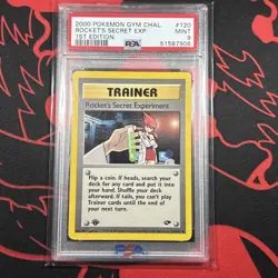 PSA 9 Pokemon Gym Challenge ROCKET’S SECRET EXPERIMENT 1st Edition 120/132 - Image 1