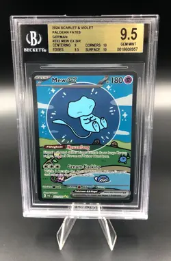 Pokemon Mew ex SIR German Scarlet&Violet Paldean Fates 232/091 BGS 9.5 Gem Mint - Image 1