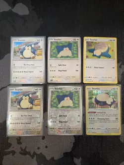 6 x Snorlax Pokemon Card Lot - Image 1