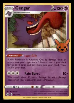 Pokemon Gengar Holo 57/198 Trick Or Trade NM - Image 1