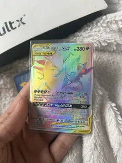 Pokemon Mega Sableye & Tyranitar GX TAG TEAM Full Art Holo Secret Rare 245/236 - Image 1