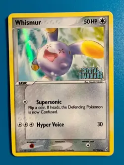 69/100 Whismur Reverse Holo Pokemon TCG Card - ex Crystal Guardians - Image 1