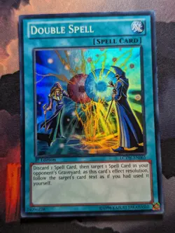 Yugioh Card - Double Spell LCYW-EN065 Super Rare 1st Edition - LP - Image 1